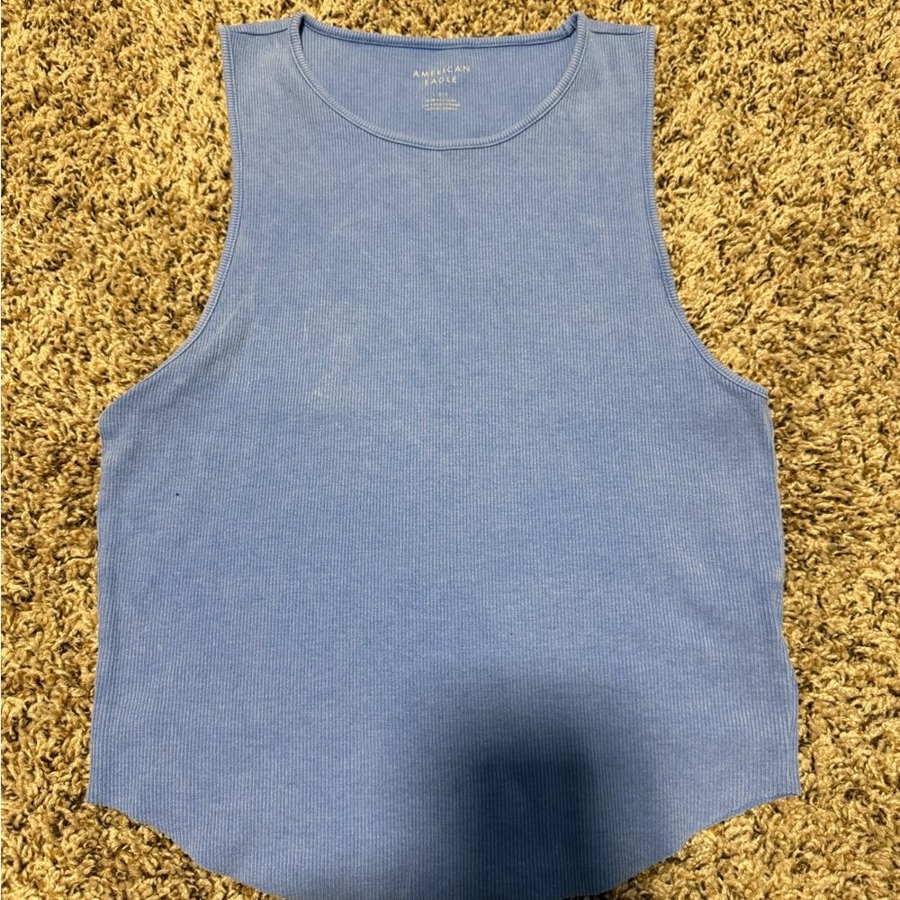 American Eagle Outfitters Blue Sleeveless Top